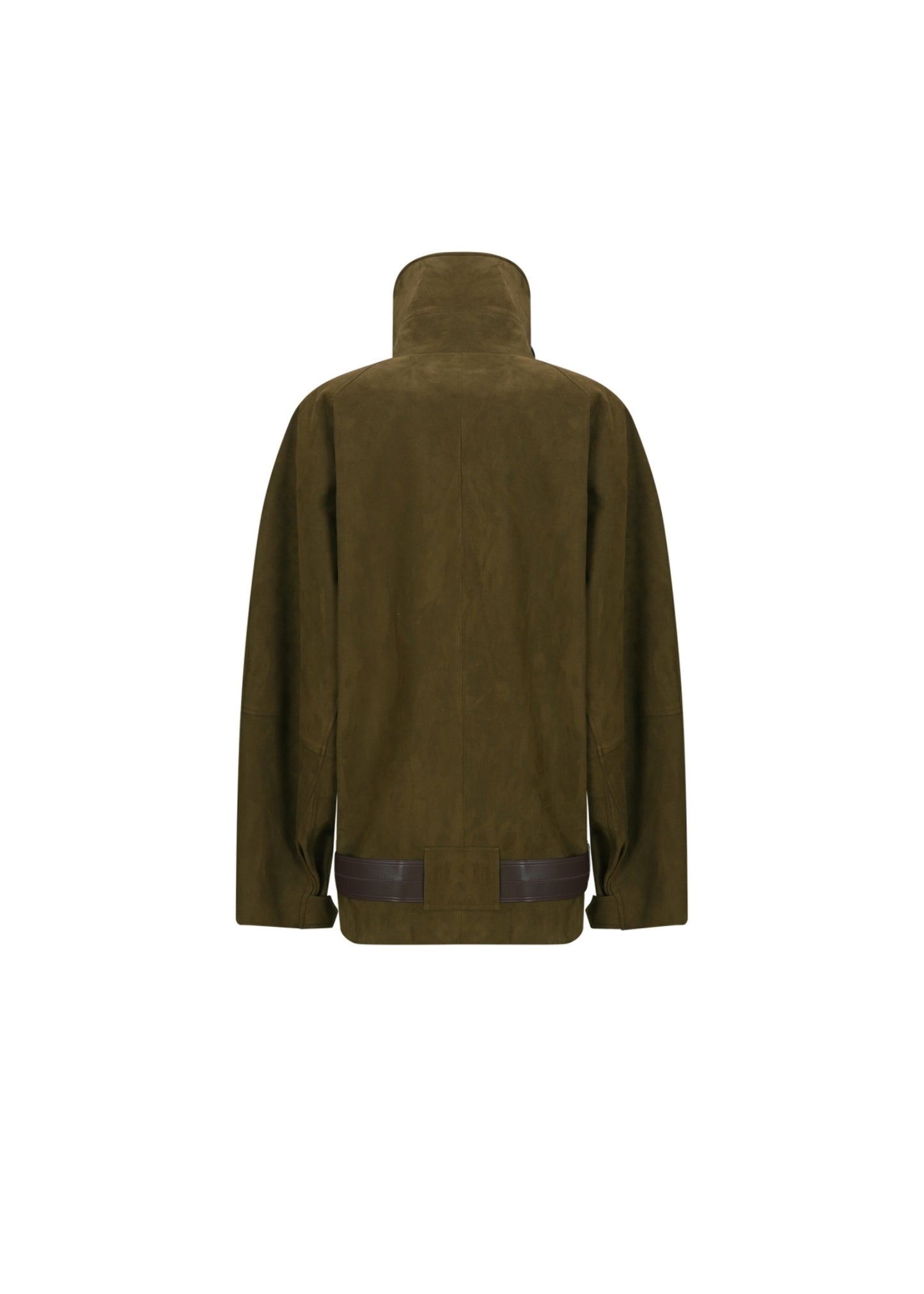 Funnel Neck Suede Jacket