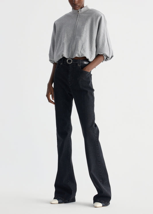 Cropped Zip Sweatshirt