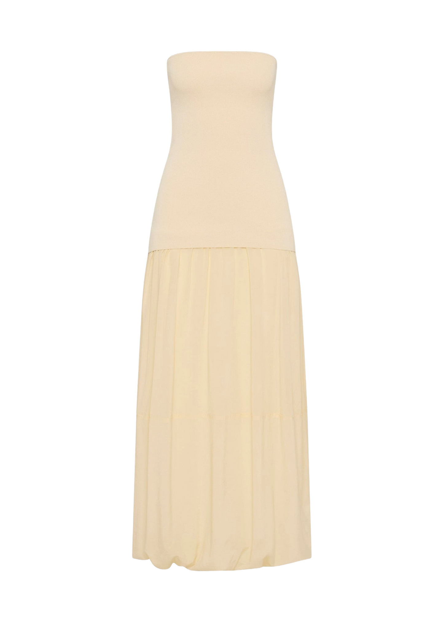 Strapless Balloon Hem Dress