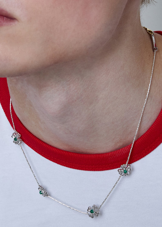 Green Clover Dot Collar