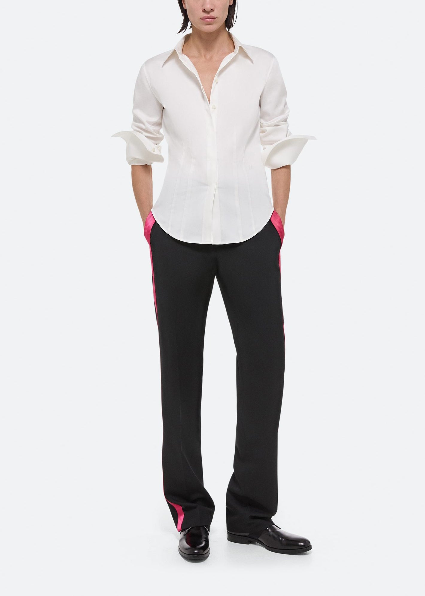 Darted Stretch Cotton Shirt