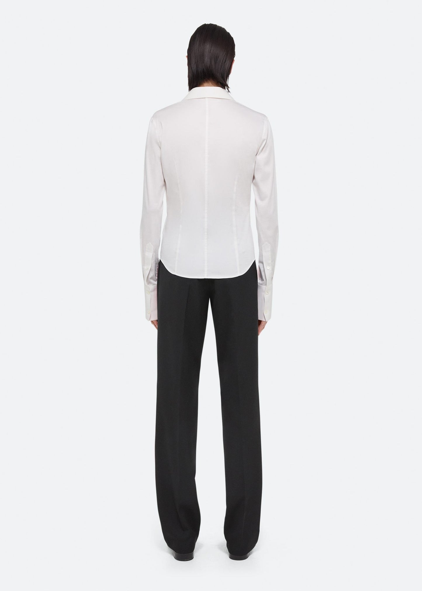 Darted Stretch Cotton Shirt