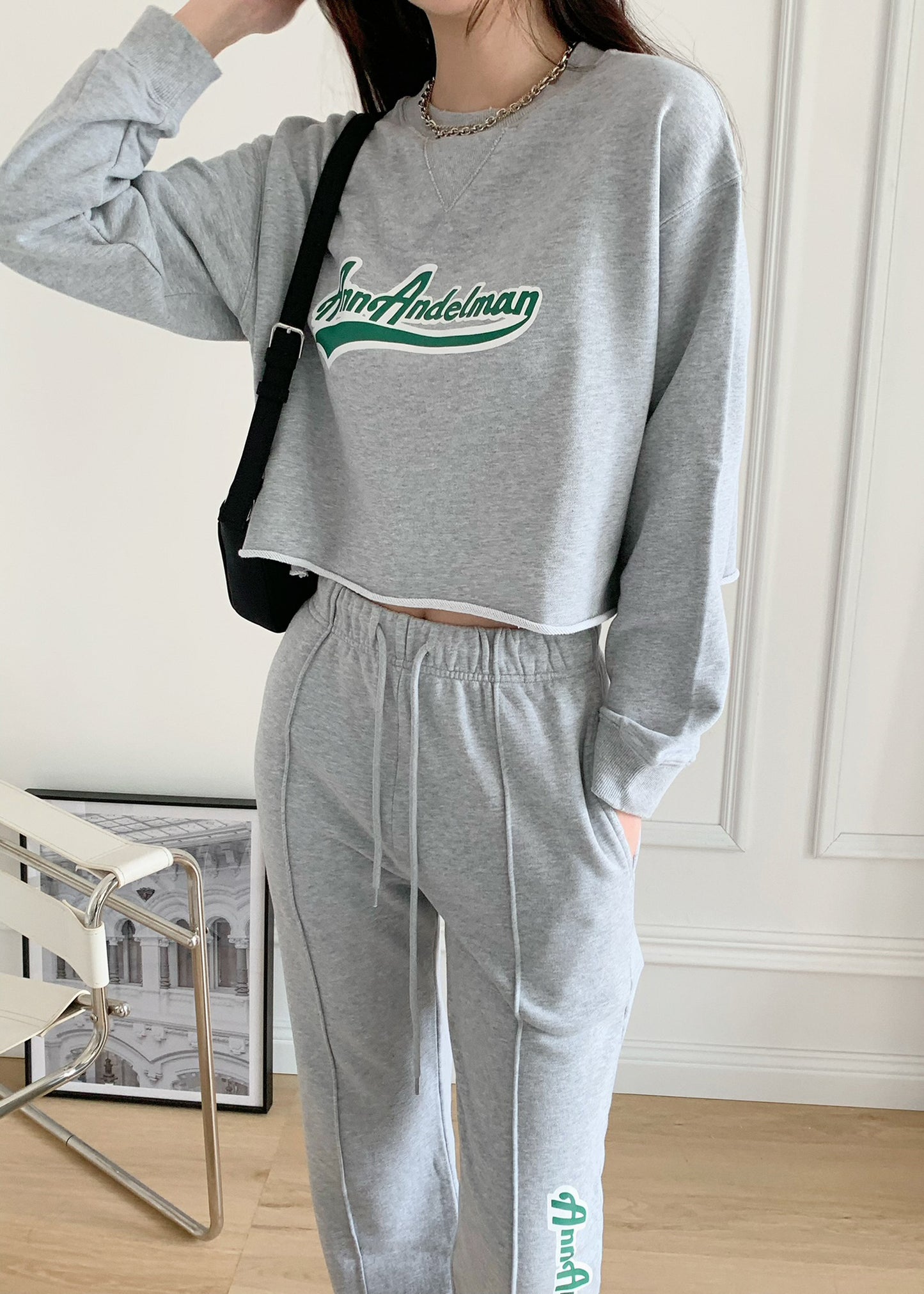 Green Logo Destroyed Sweatshirt