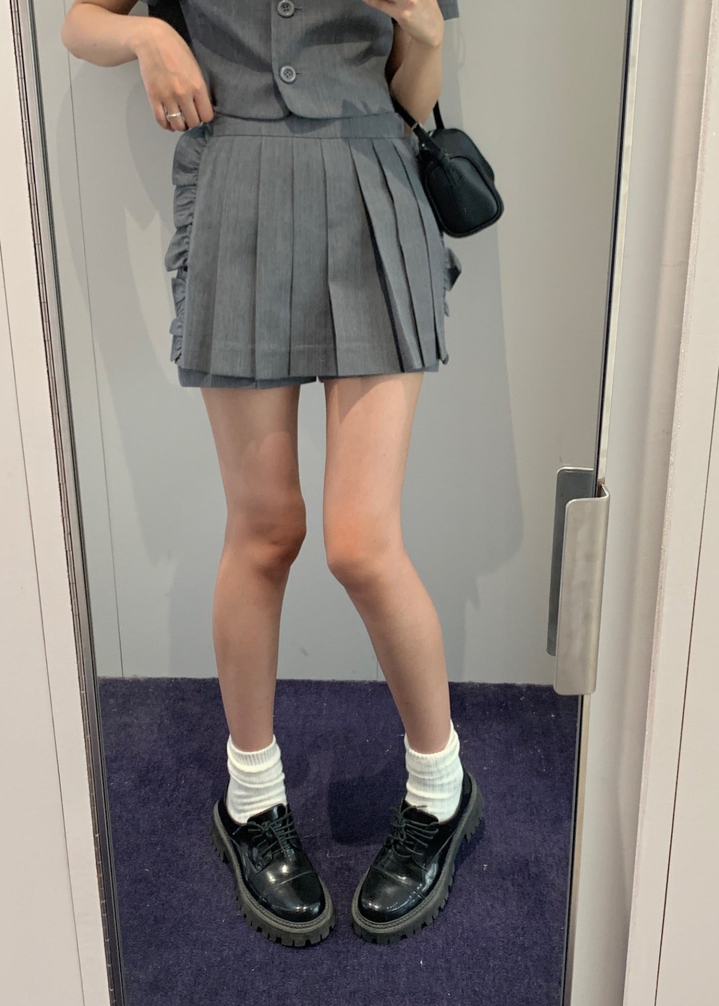Pleated Apron Skort