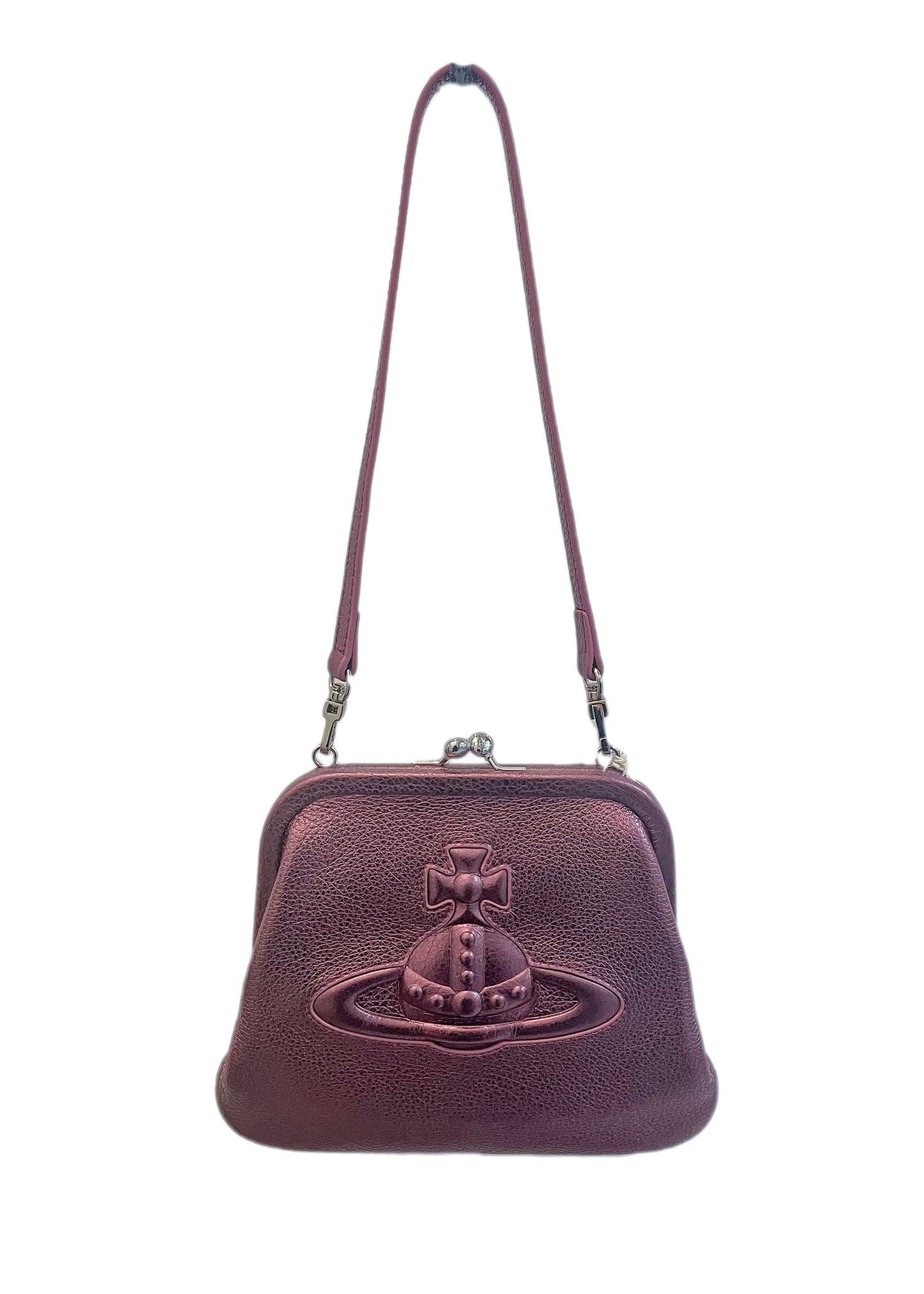 Vivienne Injected Orb leather clutch