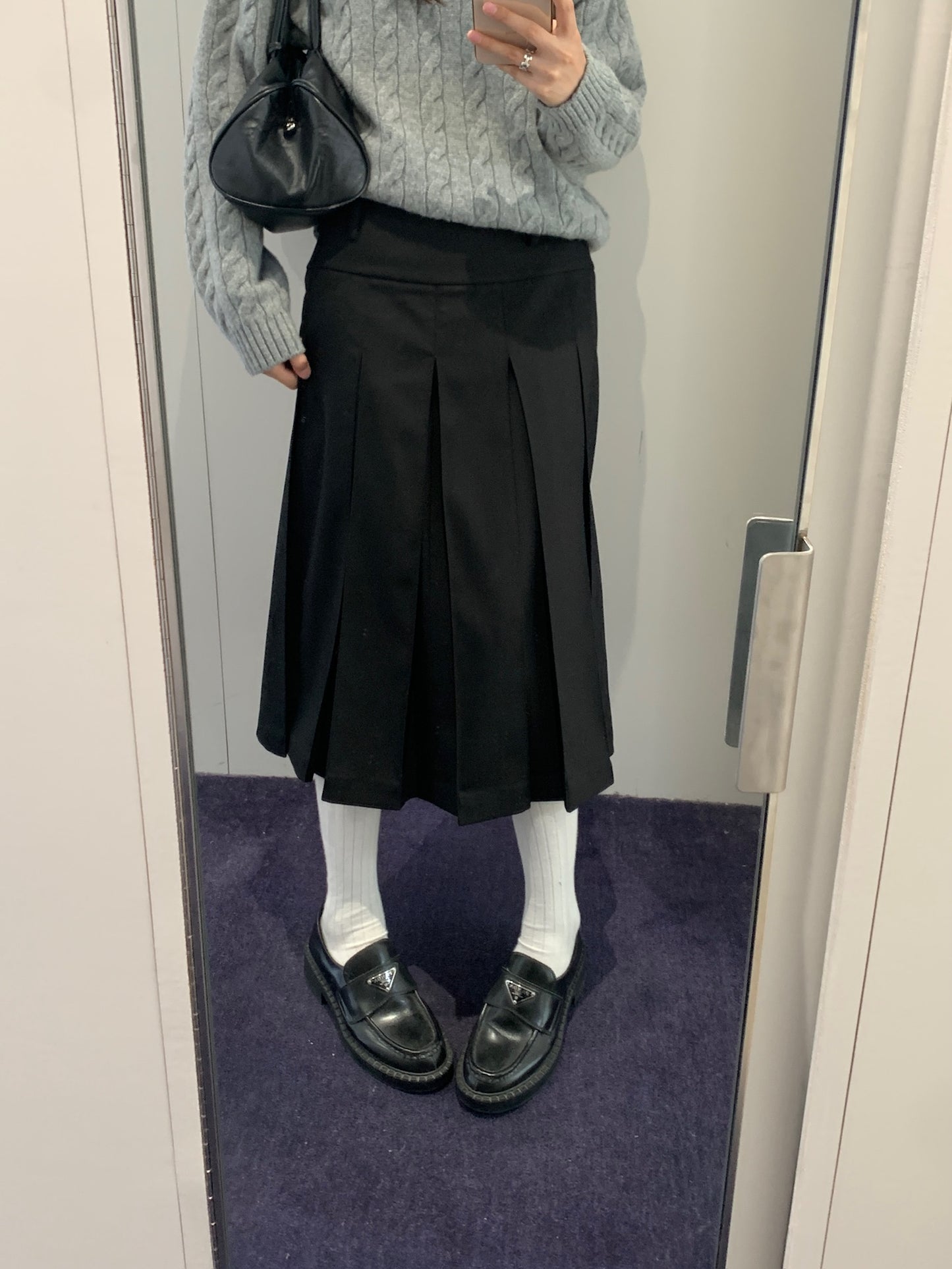 Pleated Knee Skirt
