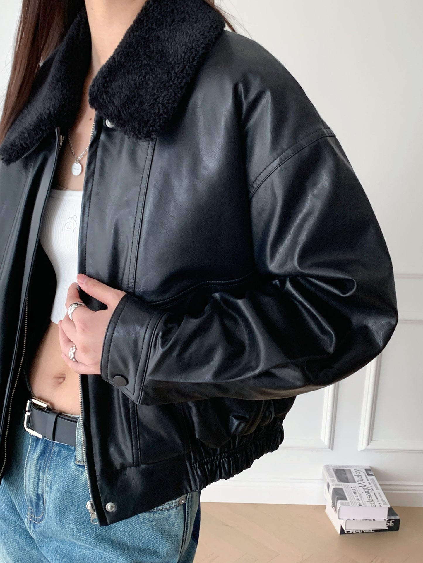 Leather Short Jacket