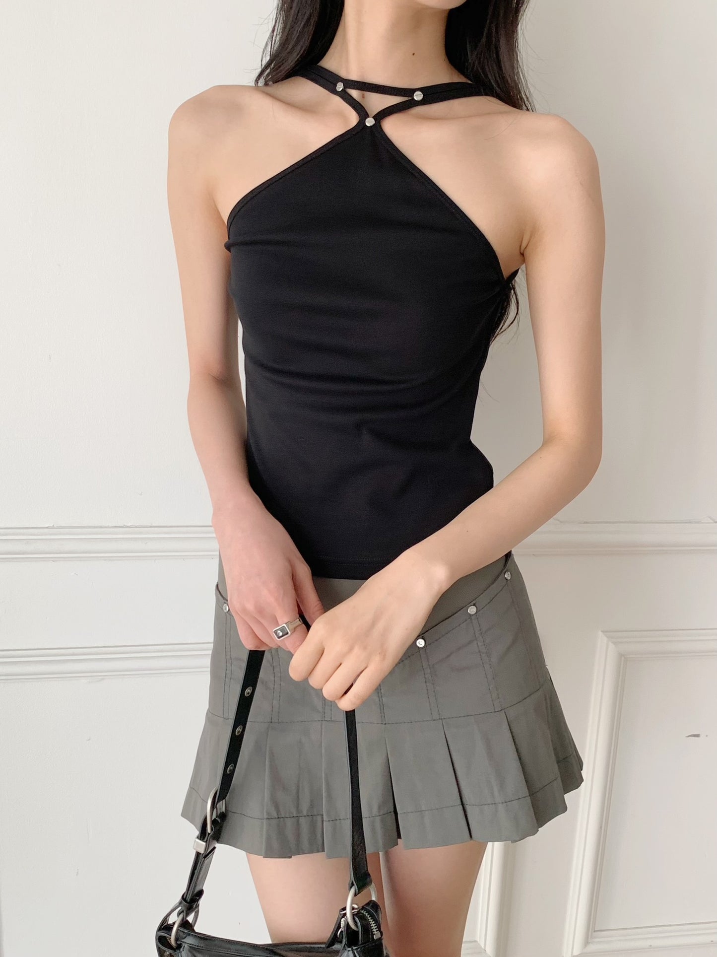 Pierced Stud Tank Top