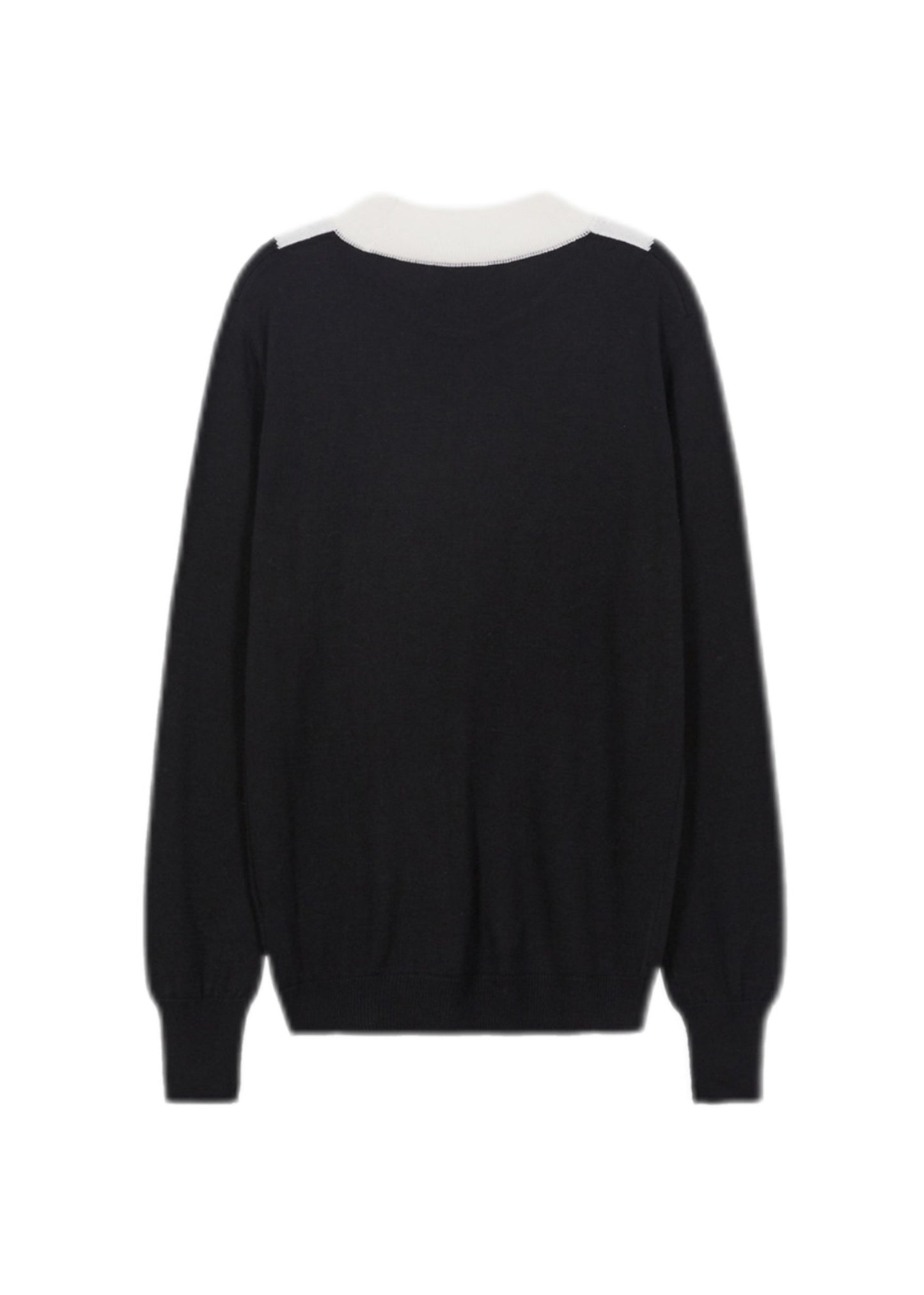 ZOE V-Point Mockneck Knit Pullover