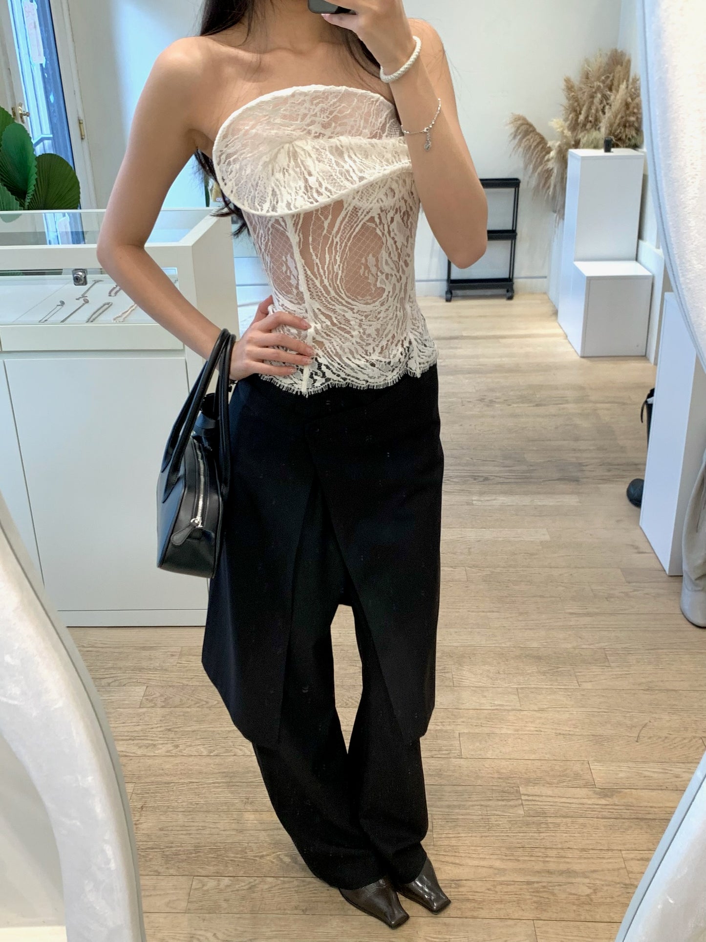 Cotton-blend Lace Top