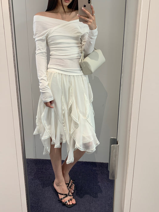 Lace Ruffle Skirt