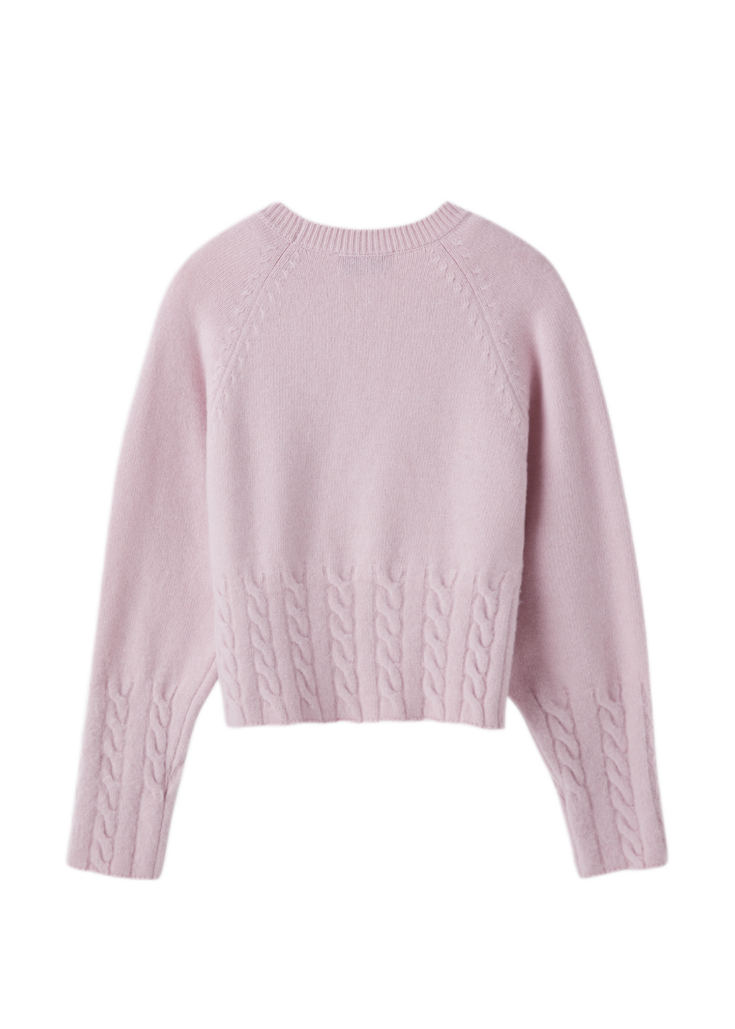 Brushed Cable Accent Knit Top