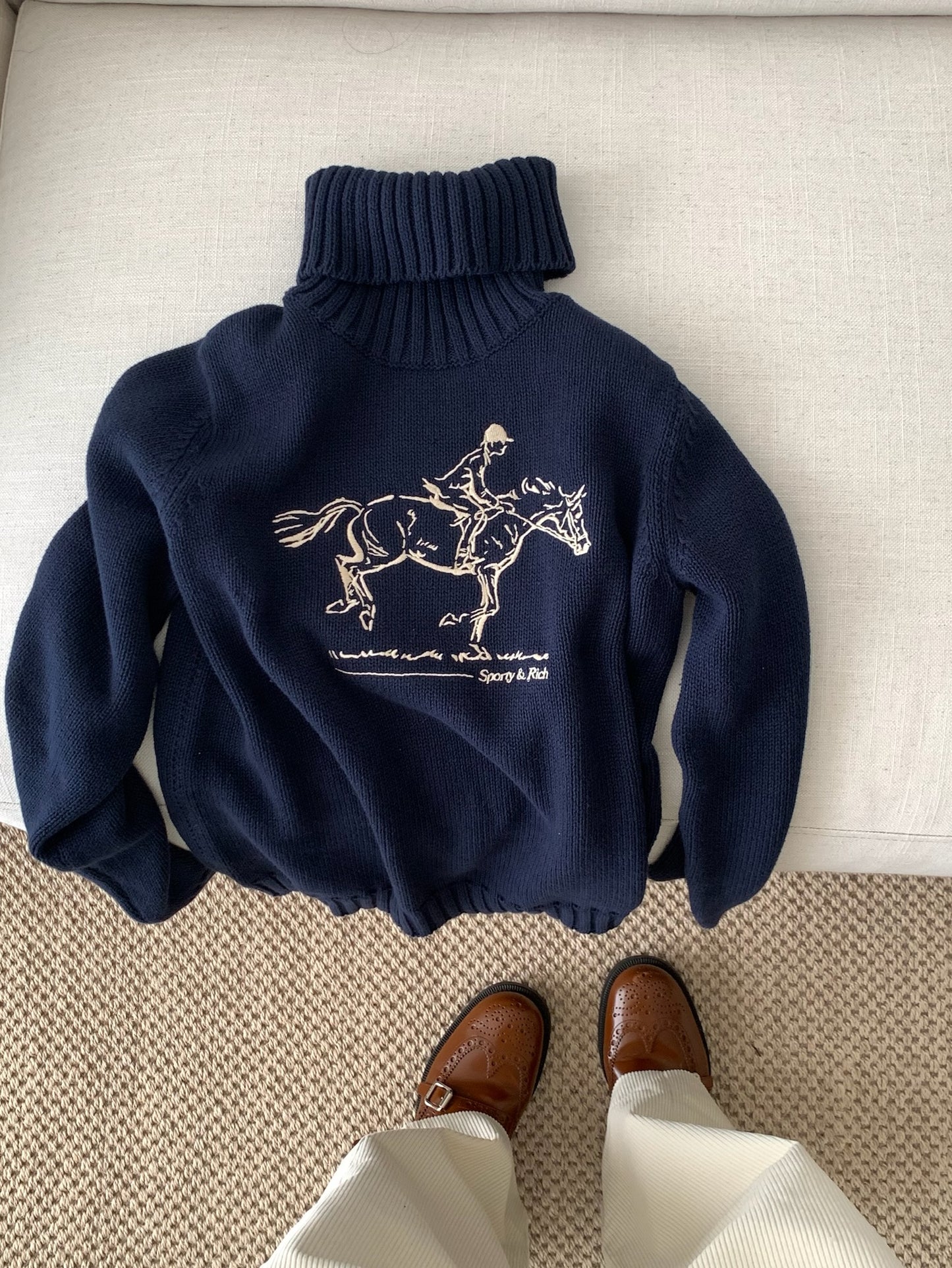 Horse Knitted Turtleneck