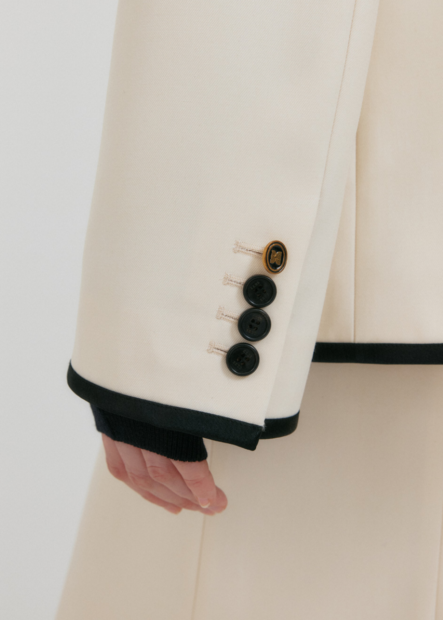 ZOVII Wide Collar Single-Button Jacket