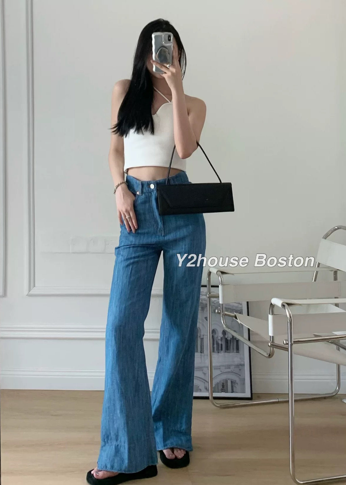 High Waist Flare Denim
