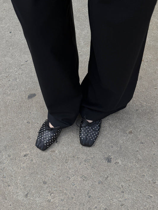 Gathered Ballet Flats