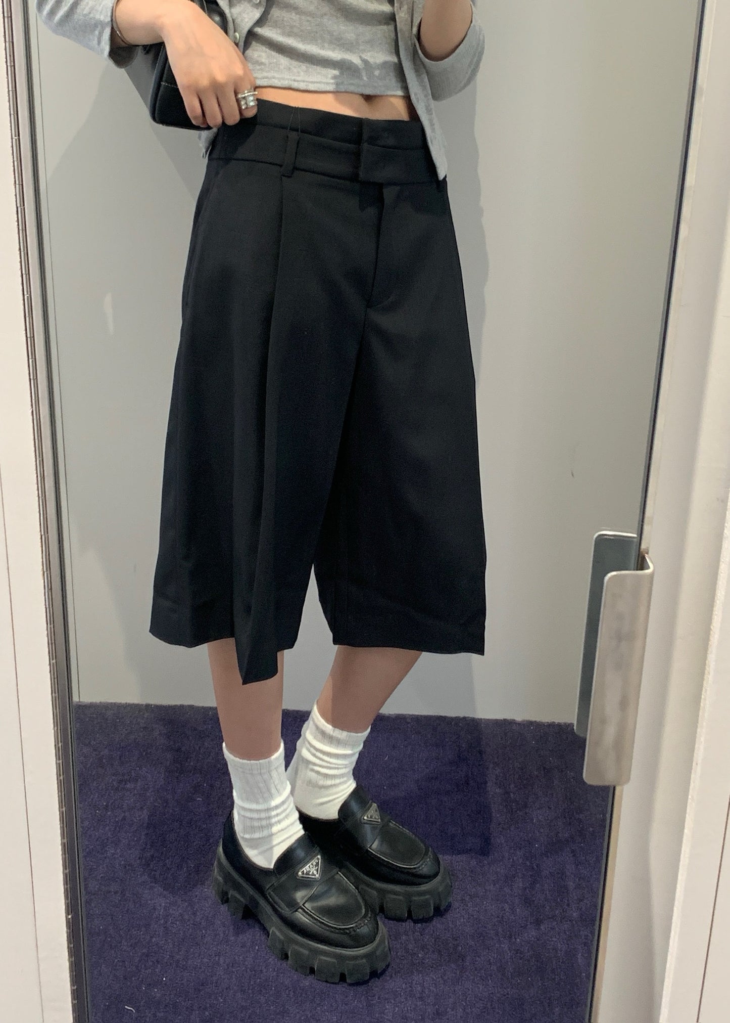Double Layered One Tuck Shorts