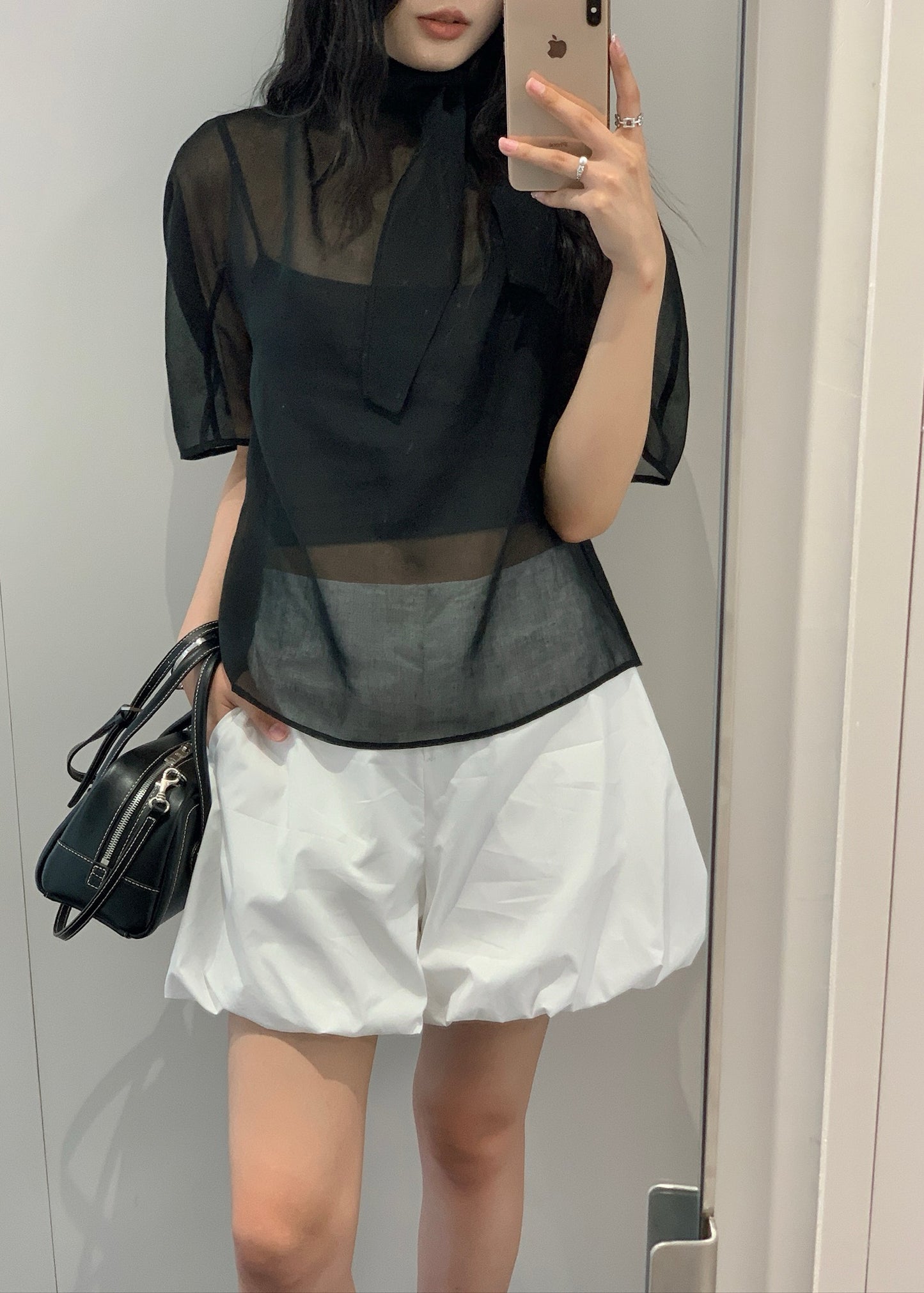 Knotted Collar Top