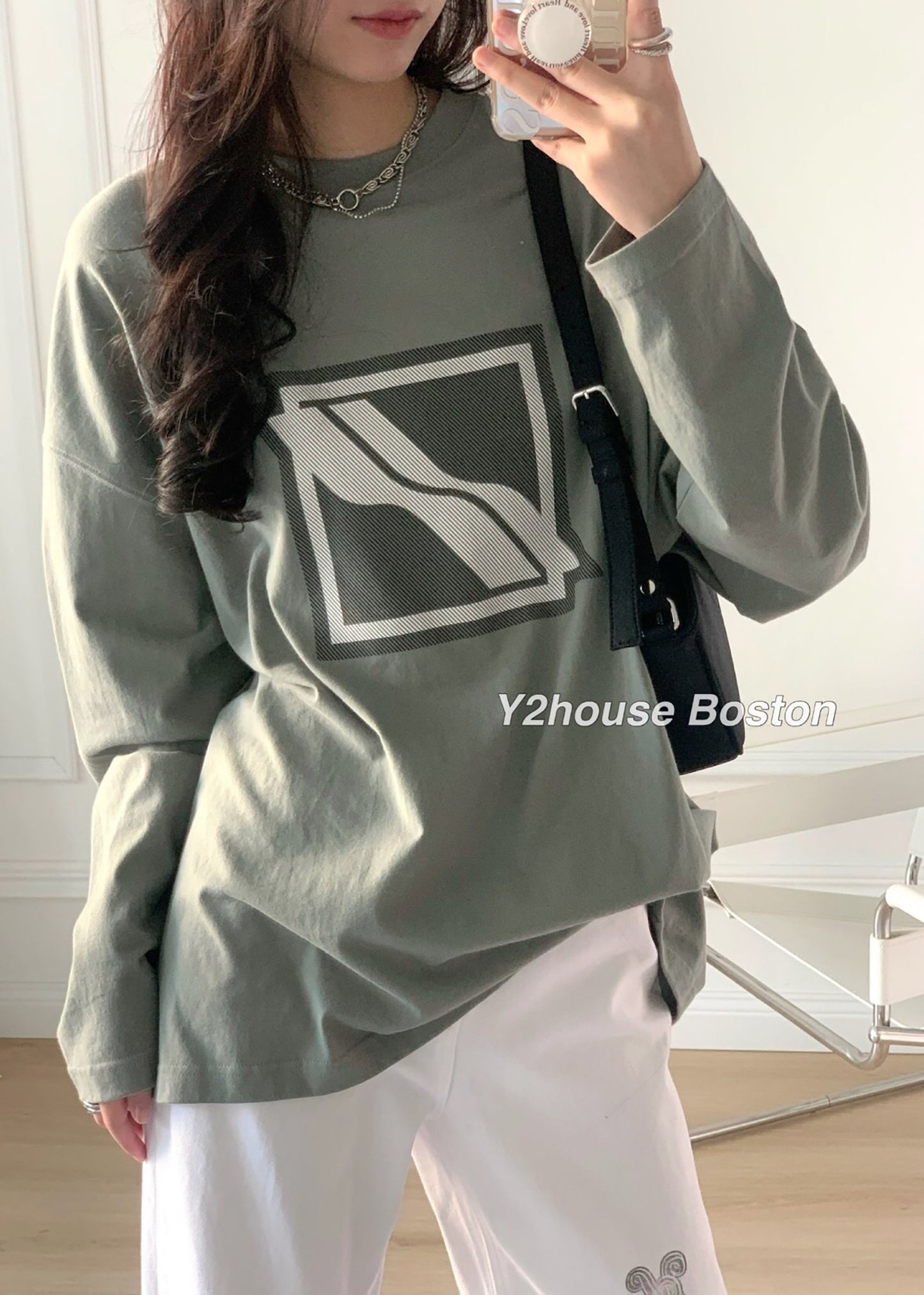 Square Logo Long-sleeved T-shirt