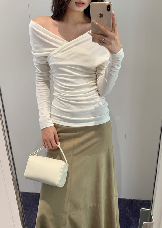 Wrapped Long-sleeved Top