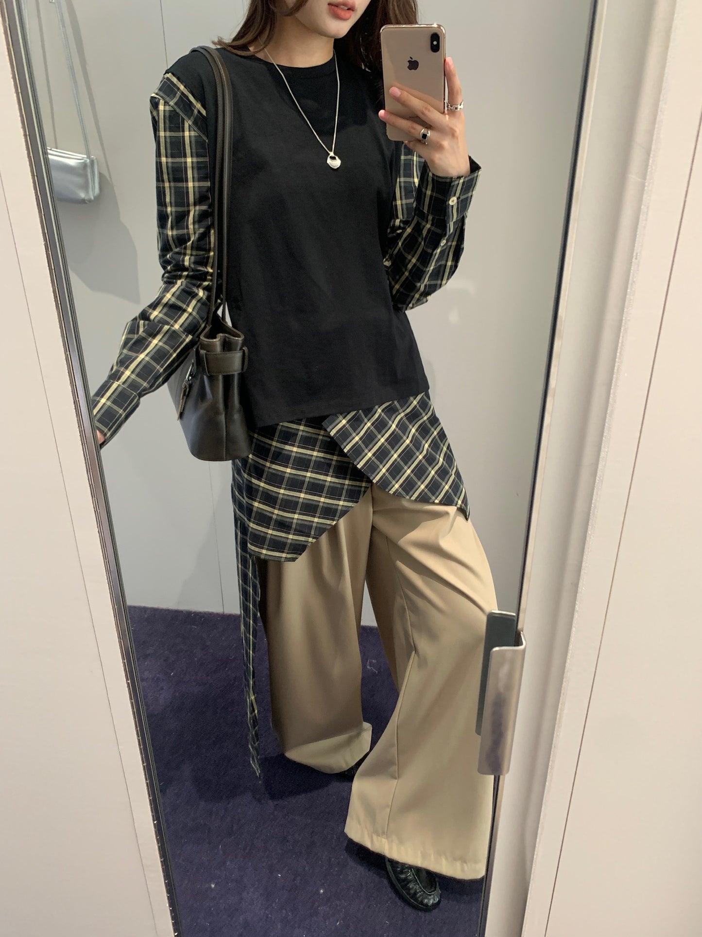 Contrast Long Sleeve Top