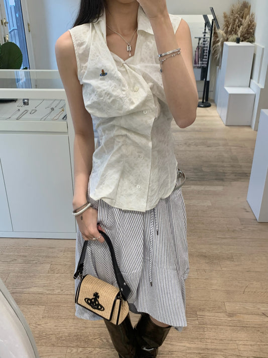 Short Sleeve Drunken Shirt