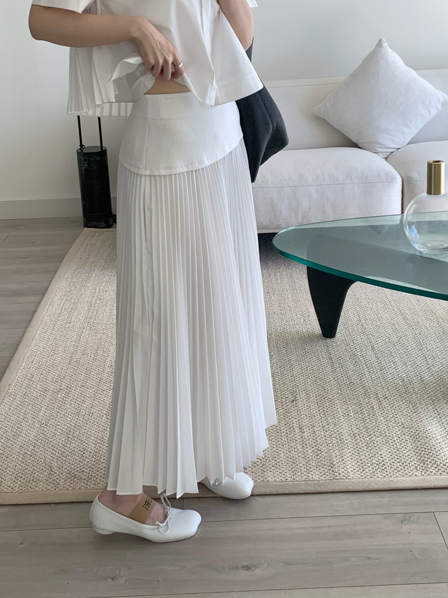 Stella Pleated Midi Skirt