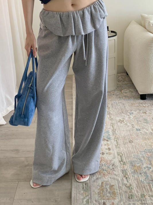 Low-rise Ruffled Sweatpants