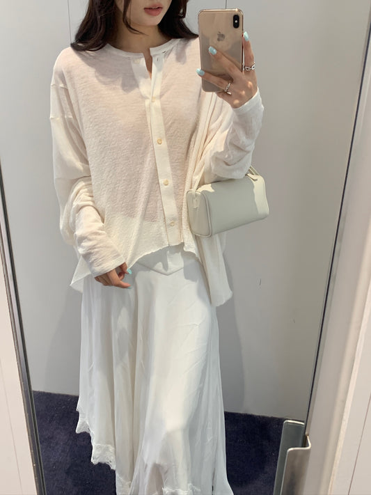 Detachable Ribbon Crew Neck Top