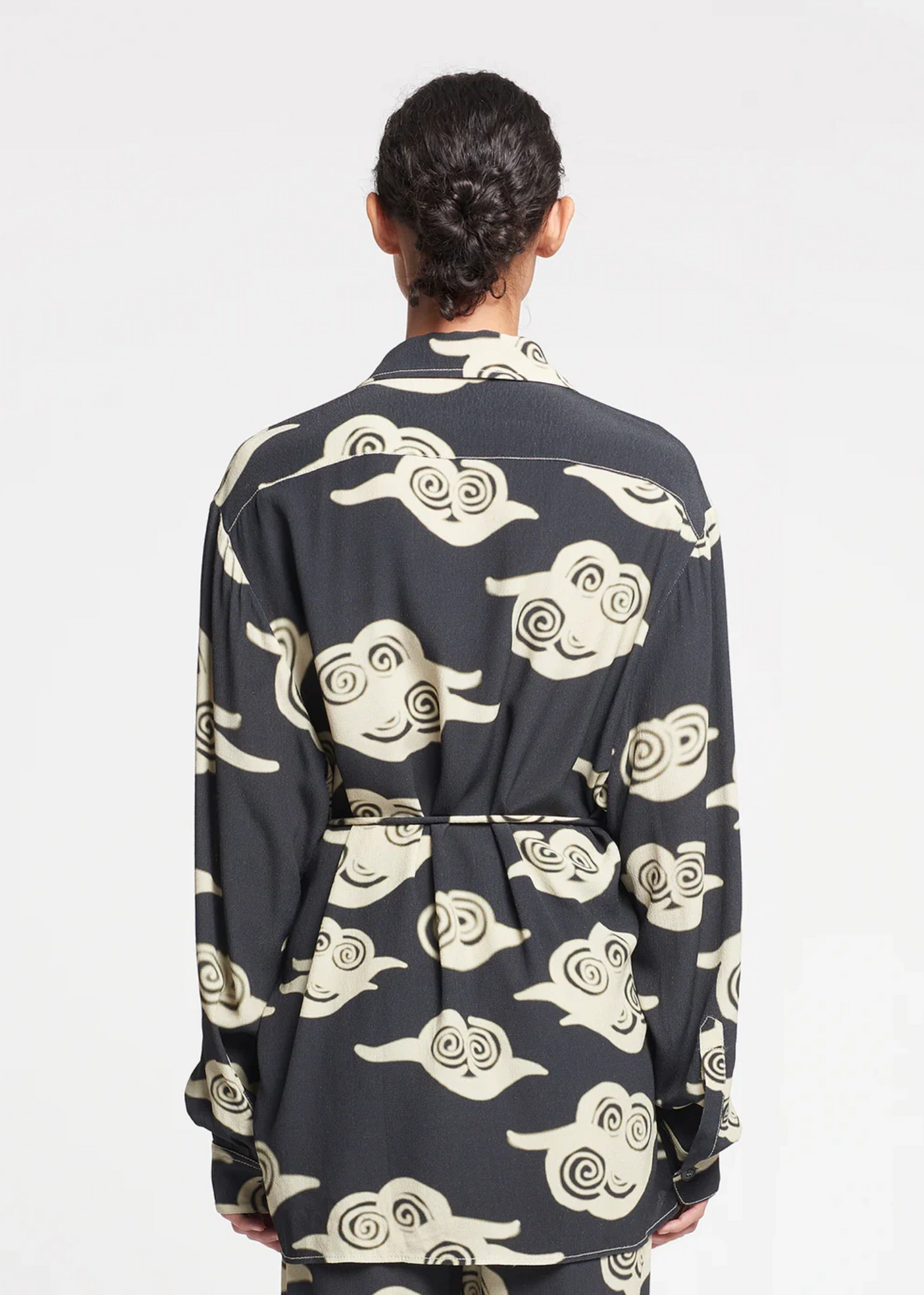 METTA Printed Crepe Shirt Dress