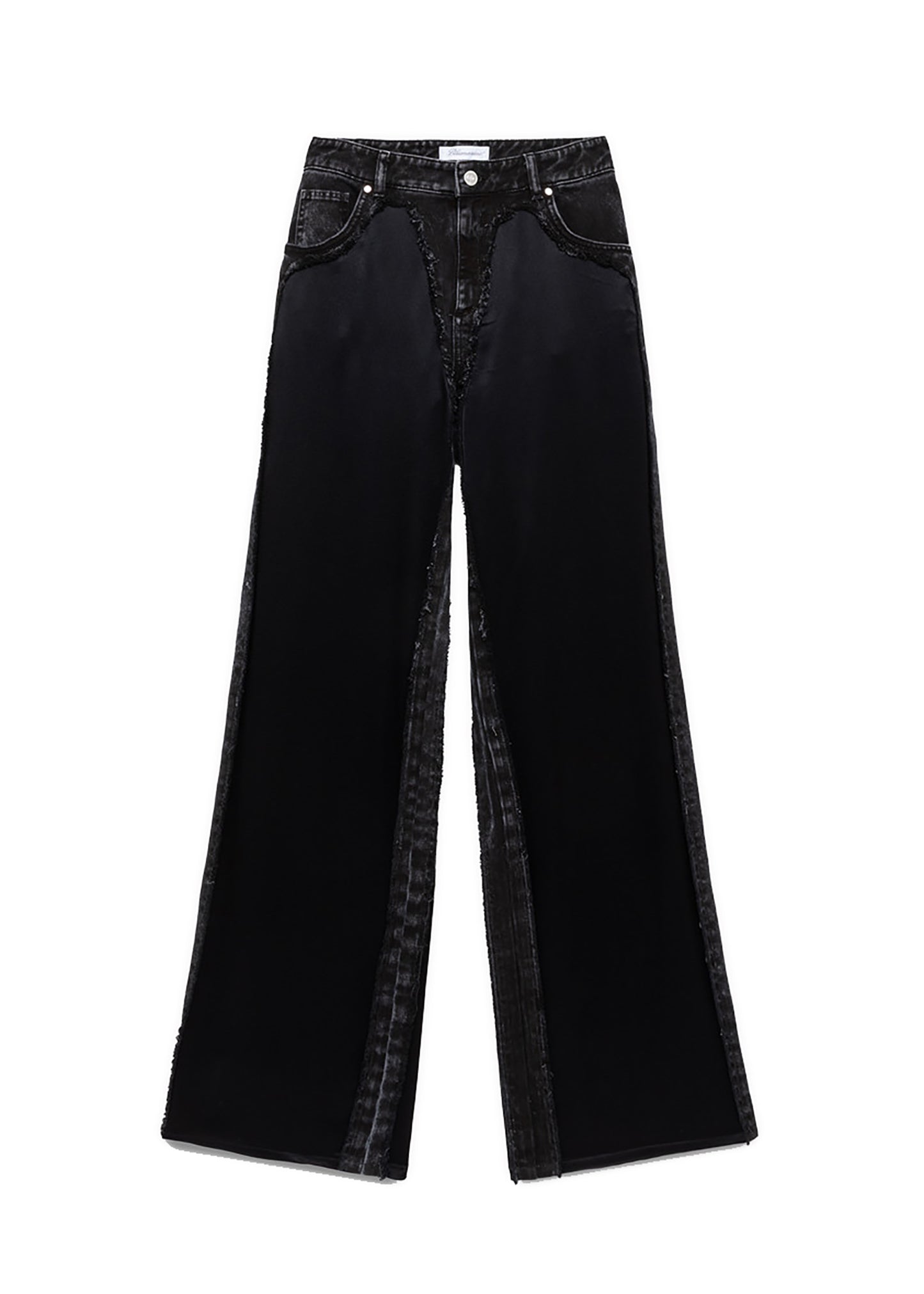 Satin Pants With Jean Inserts