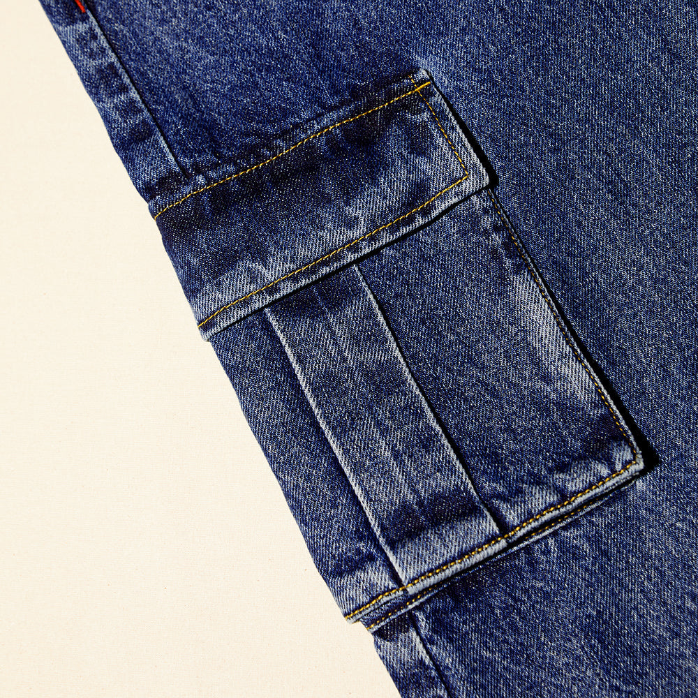 Denim Cargo Jeans