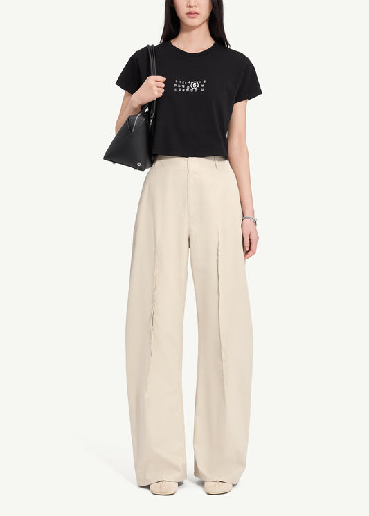 Twill Wide-leg Pants