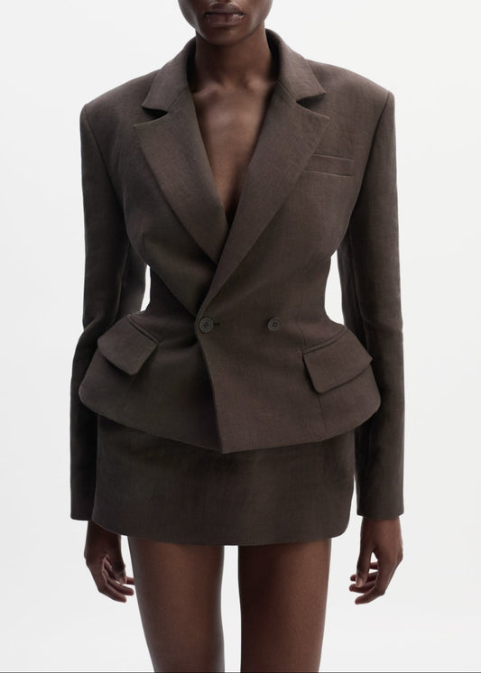 Fitted Double Breasted Blazer
