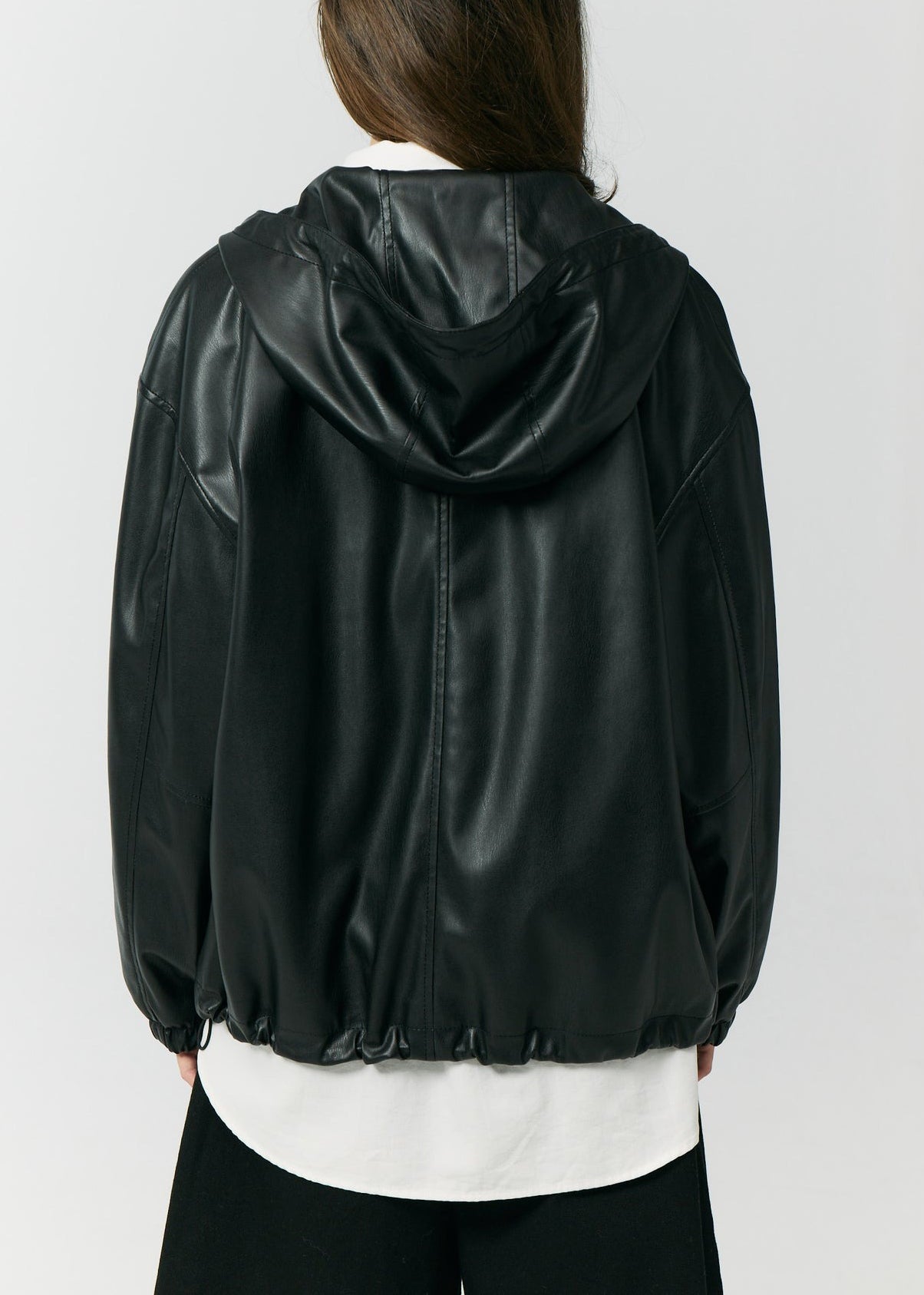 Vegan Leather Windbreaker