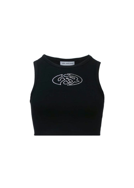 Crystal Logo Crop Top