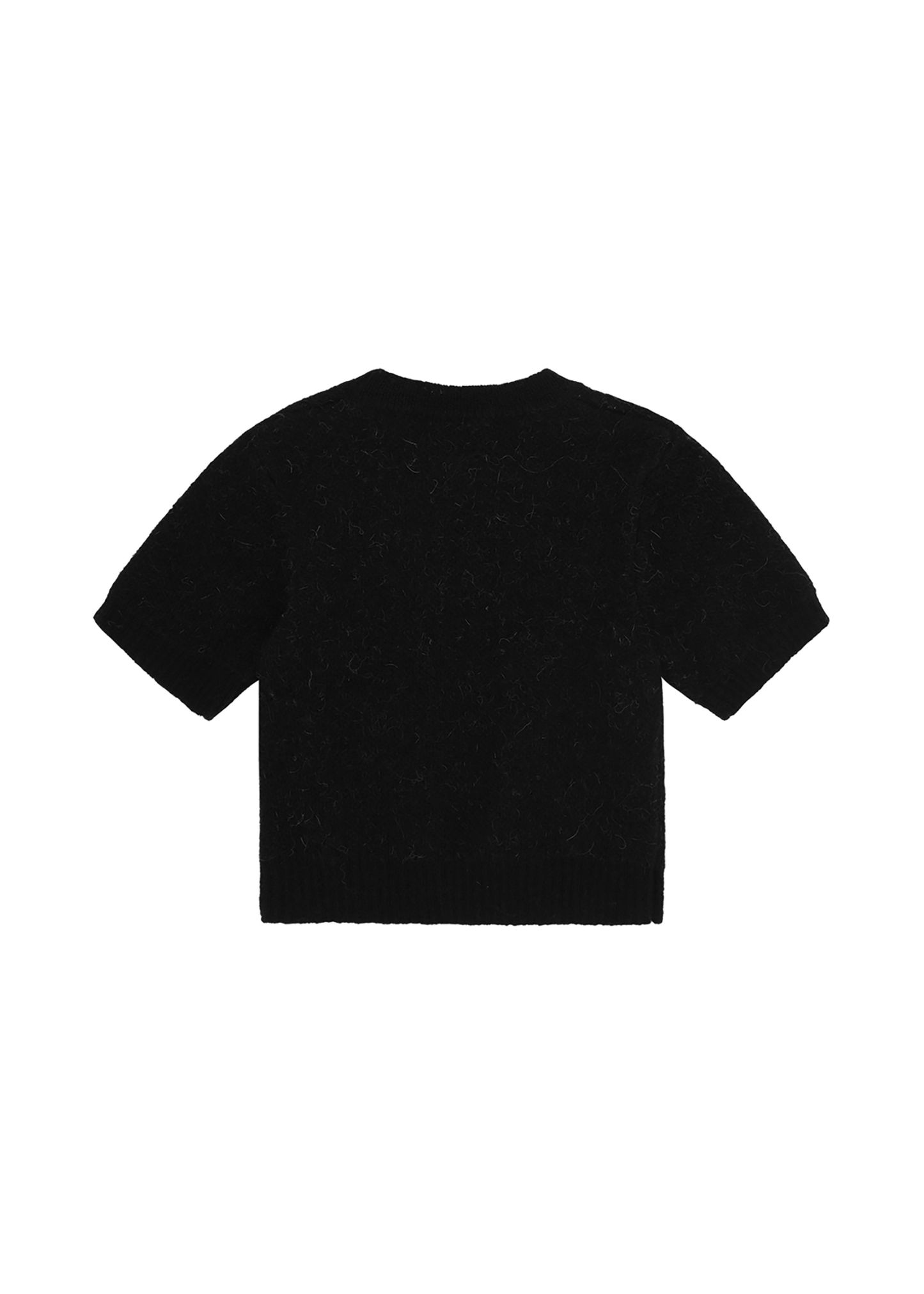 Day Crop Half Sleeve Mohair Top