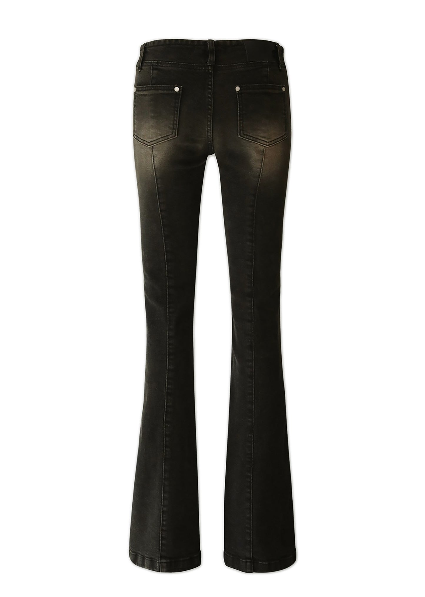 Lace-up Slim Boots Cut Denim Pants