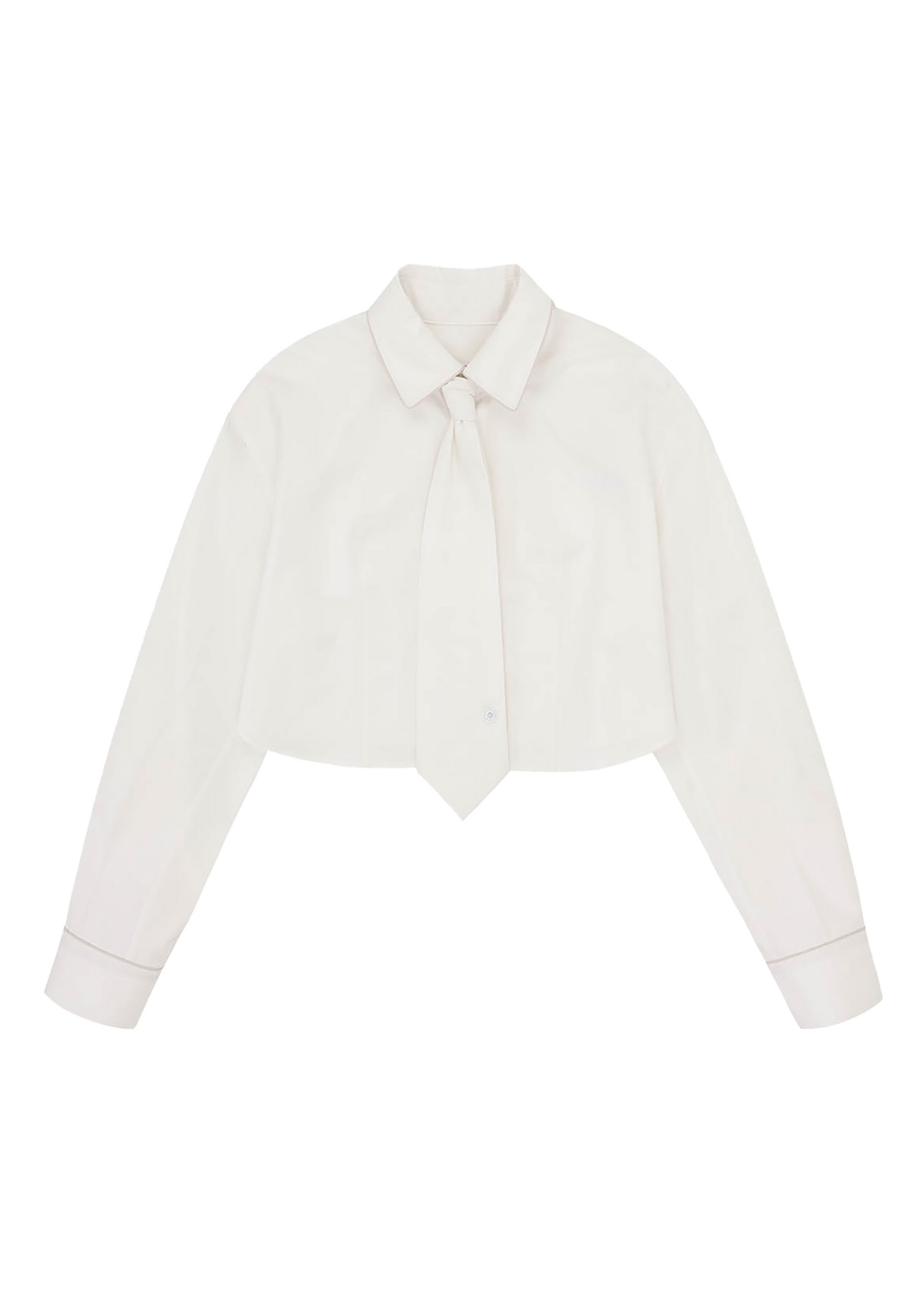 Cropped Shirt And Tie