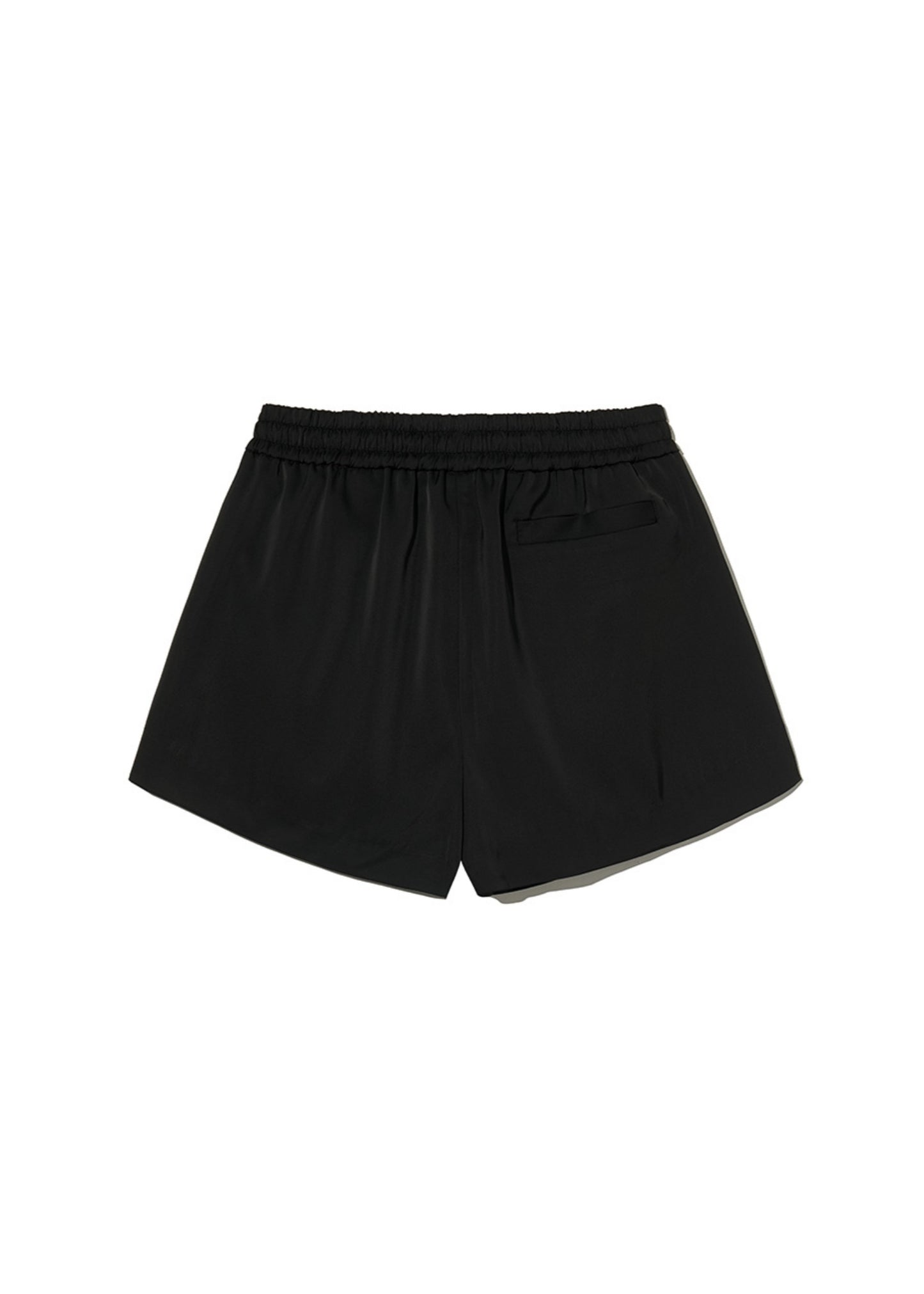 Line Satin Shorts Black