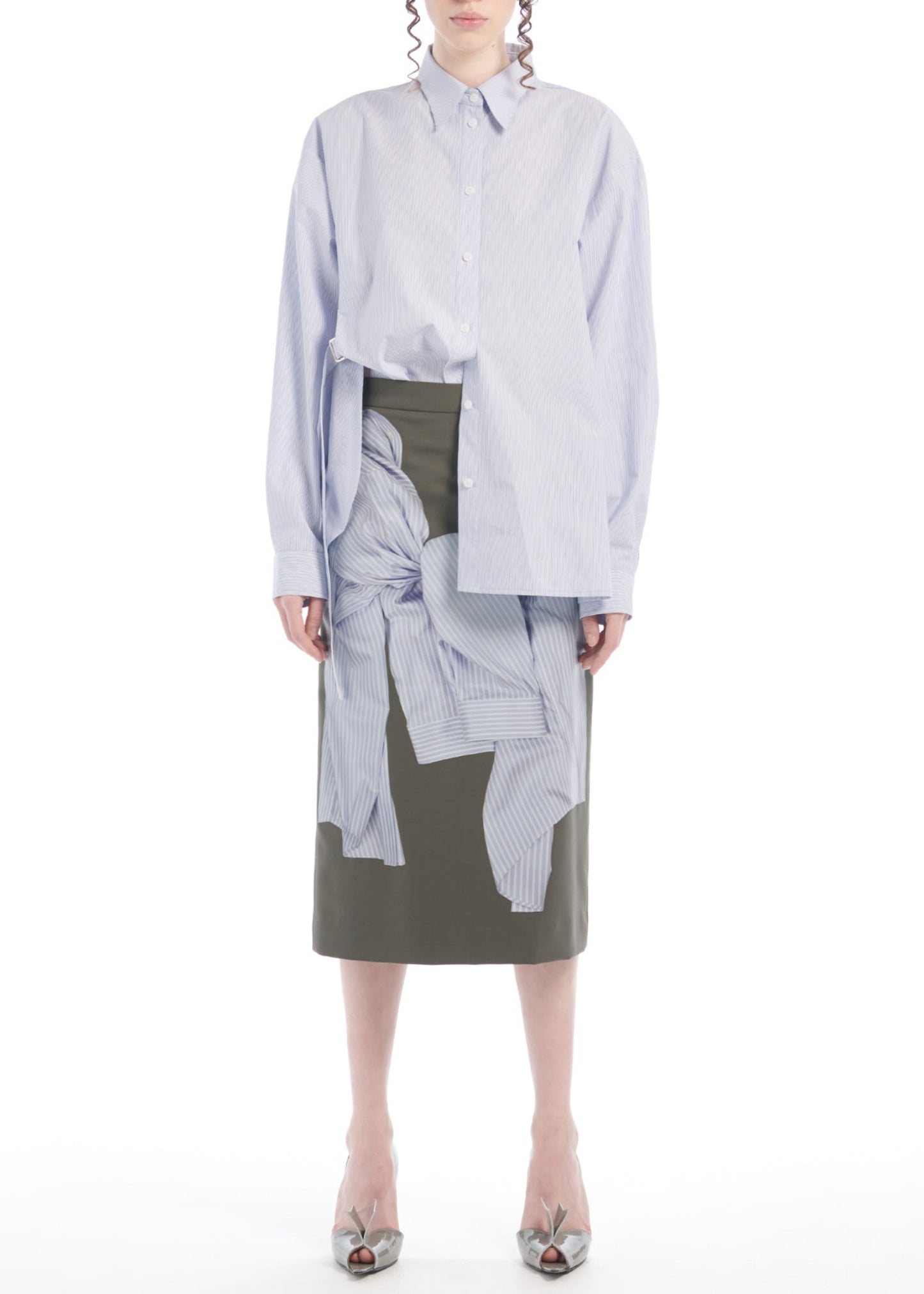 Shirt Printed Midi Skirt