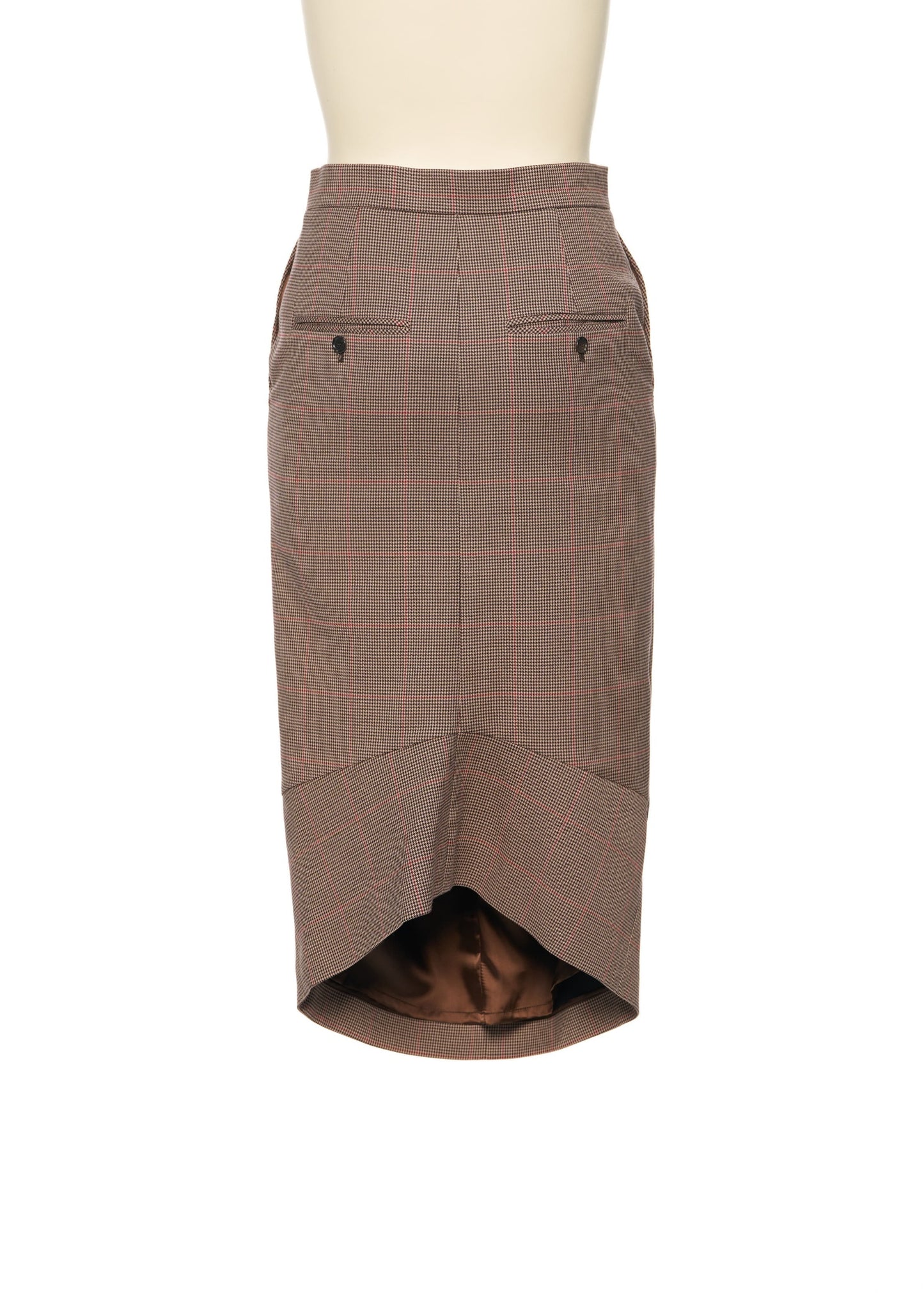 Check Front Tucked Skirt