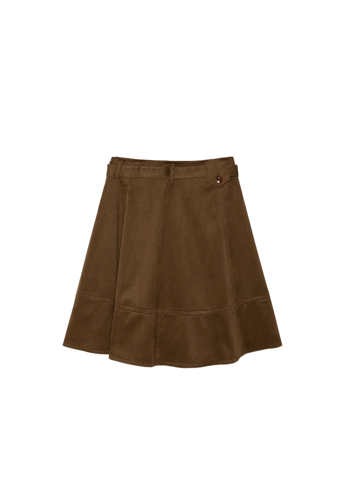 Suede Belted Skirt