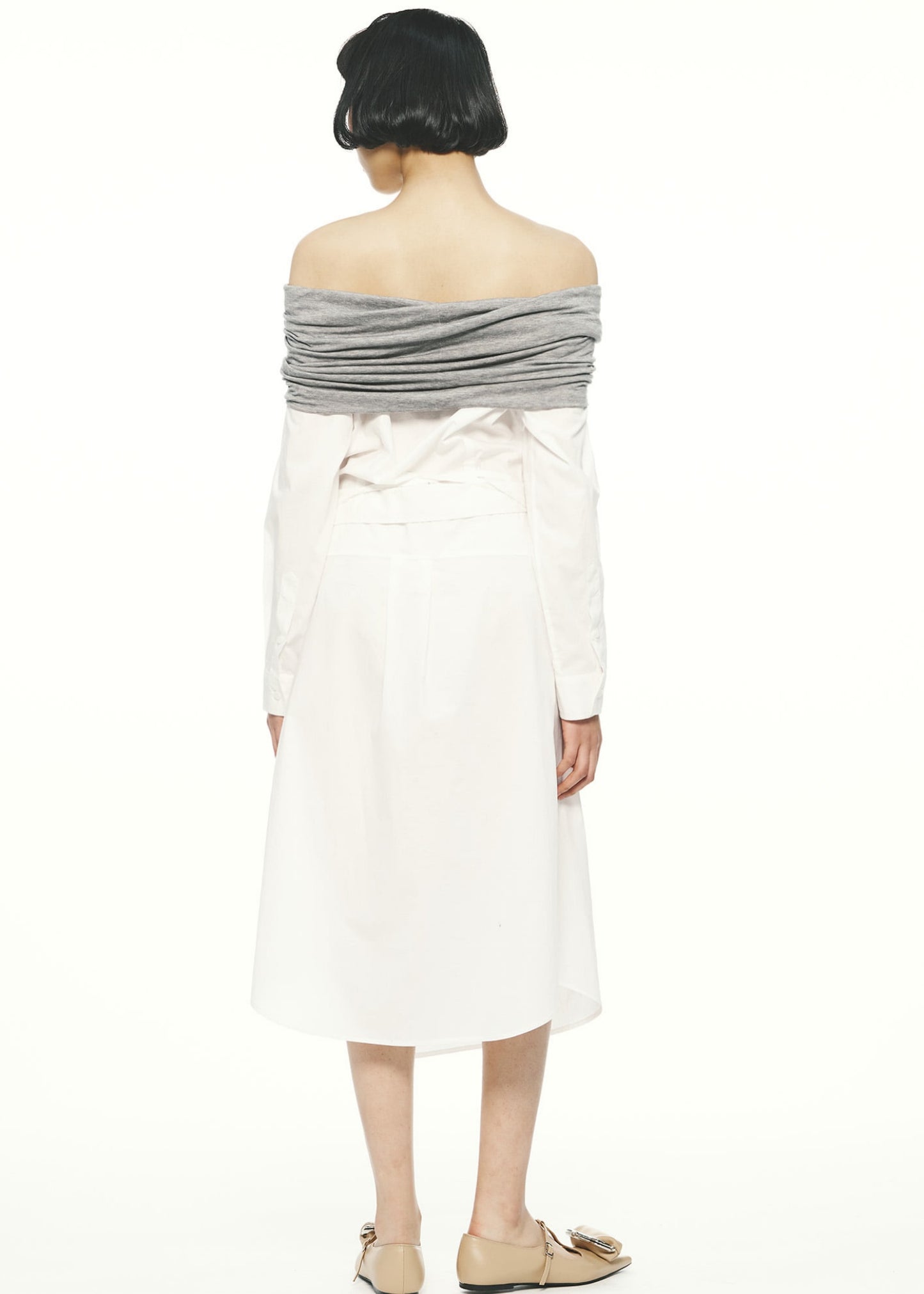 Jersey Shoulder Wrap Dress