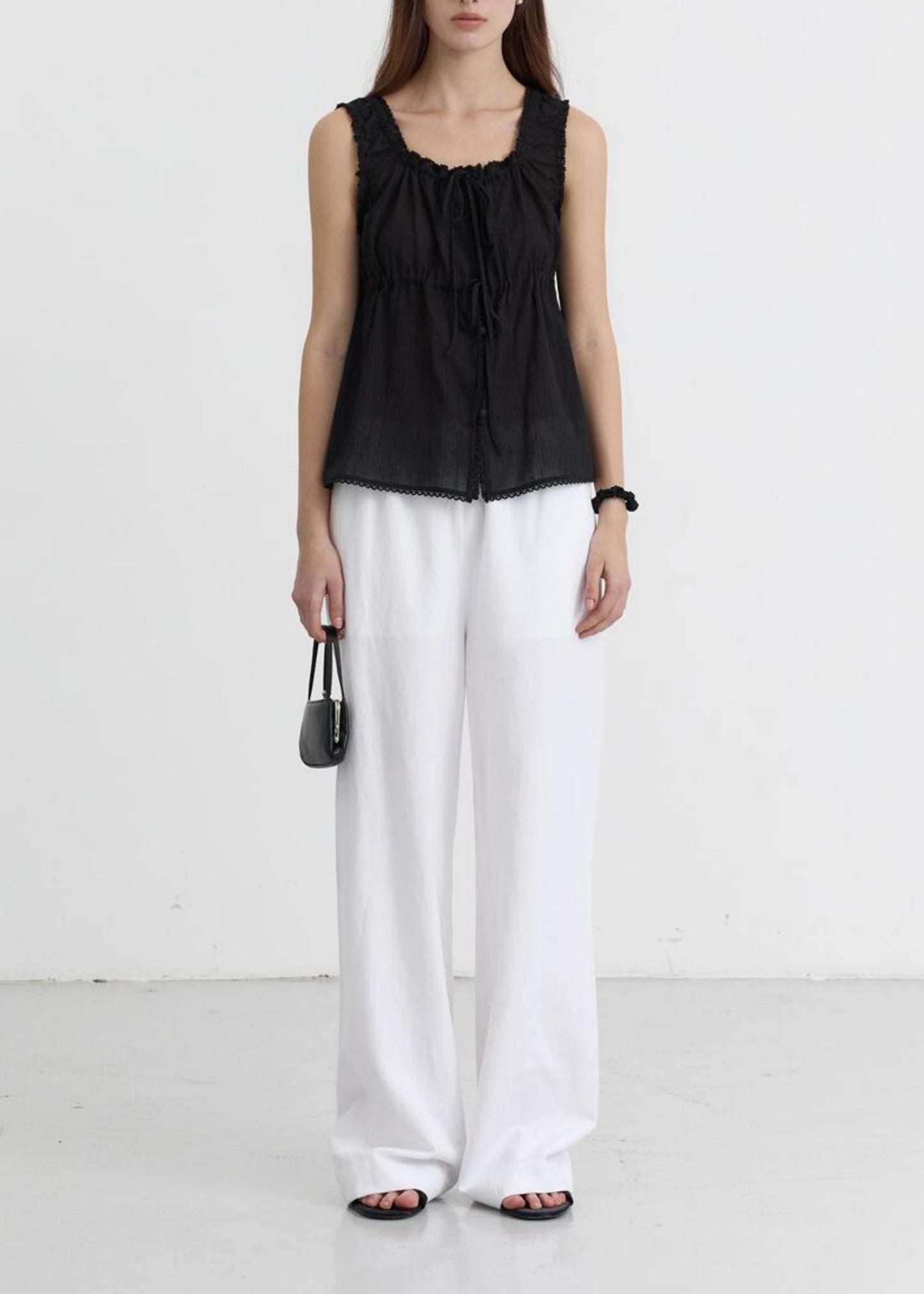 Shirring Sleeveless Blouse