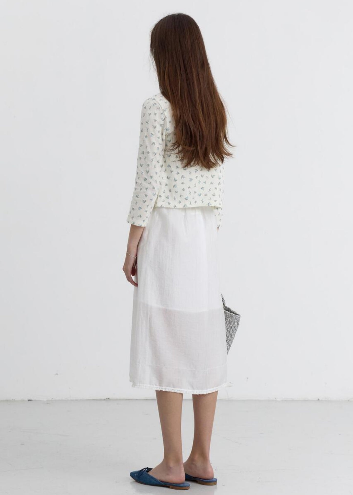 Pointelle Crewneck Cardigan