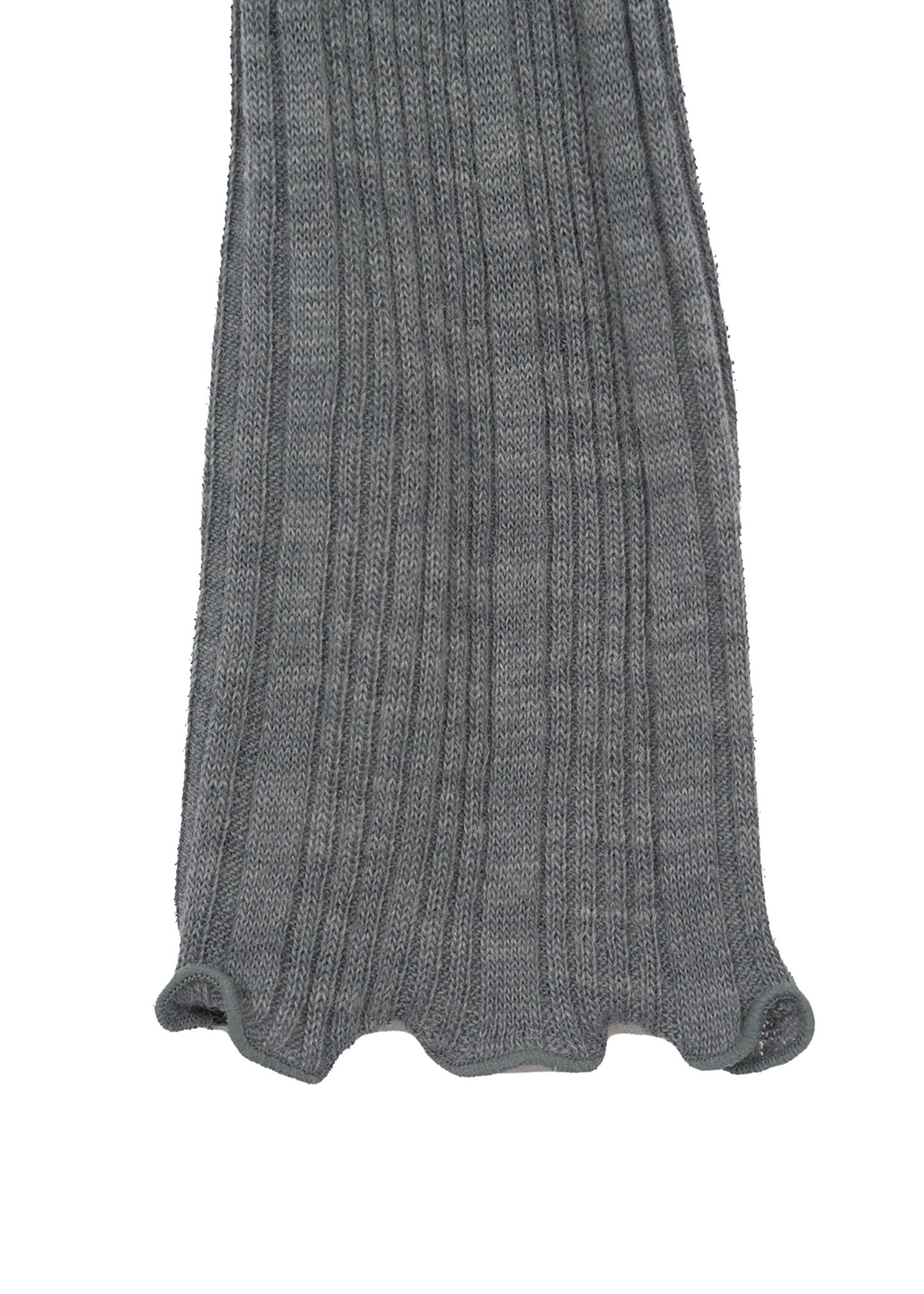 Wavy Trimming Wool Blend Ribbed Top
