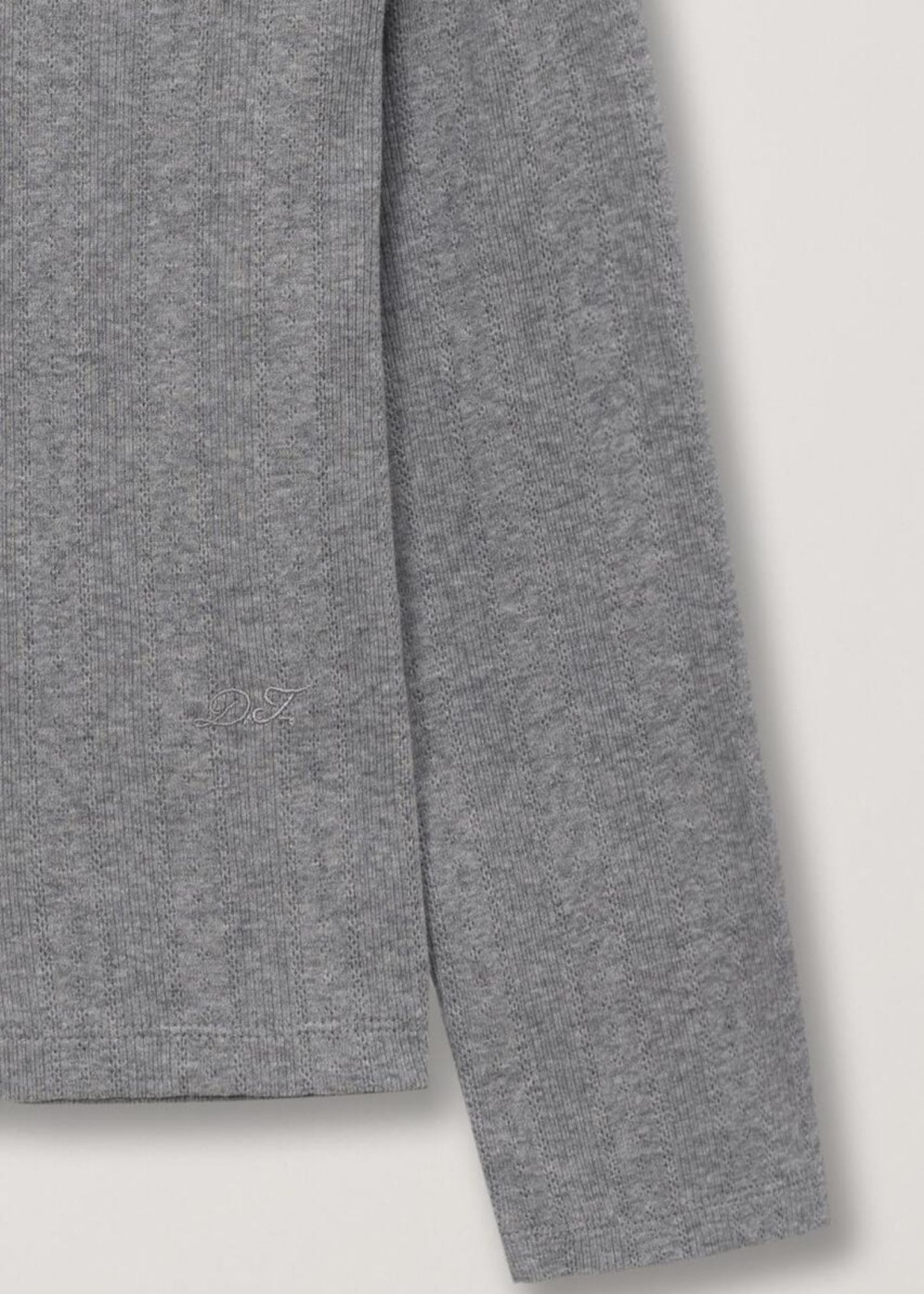 Pointelle Crewneck Cardigan