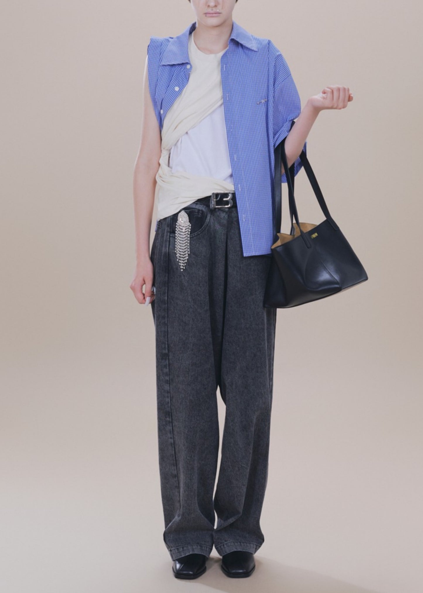 Side-grab Drape Tshirt
