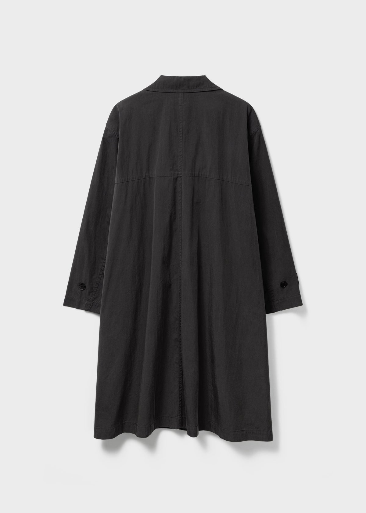 Cotton Draped Trench Coat